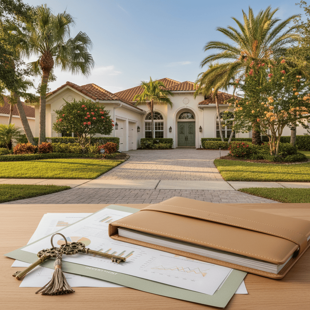Propiedad residencial en Orlando con llaves y documentación