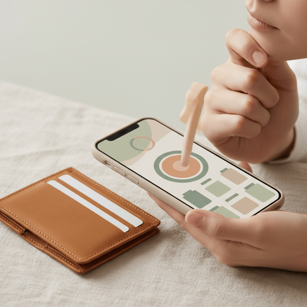 Persona reflexionando antes de realizar una compra online
