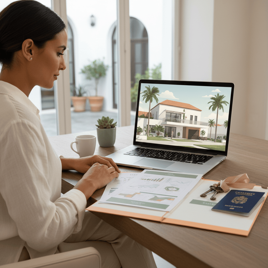 Comprador extranjero revisando una vivienda en España