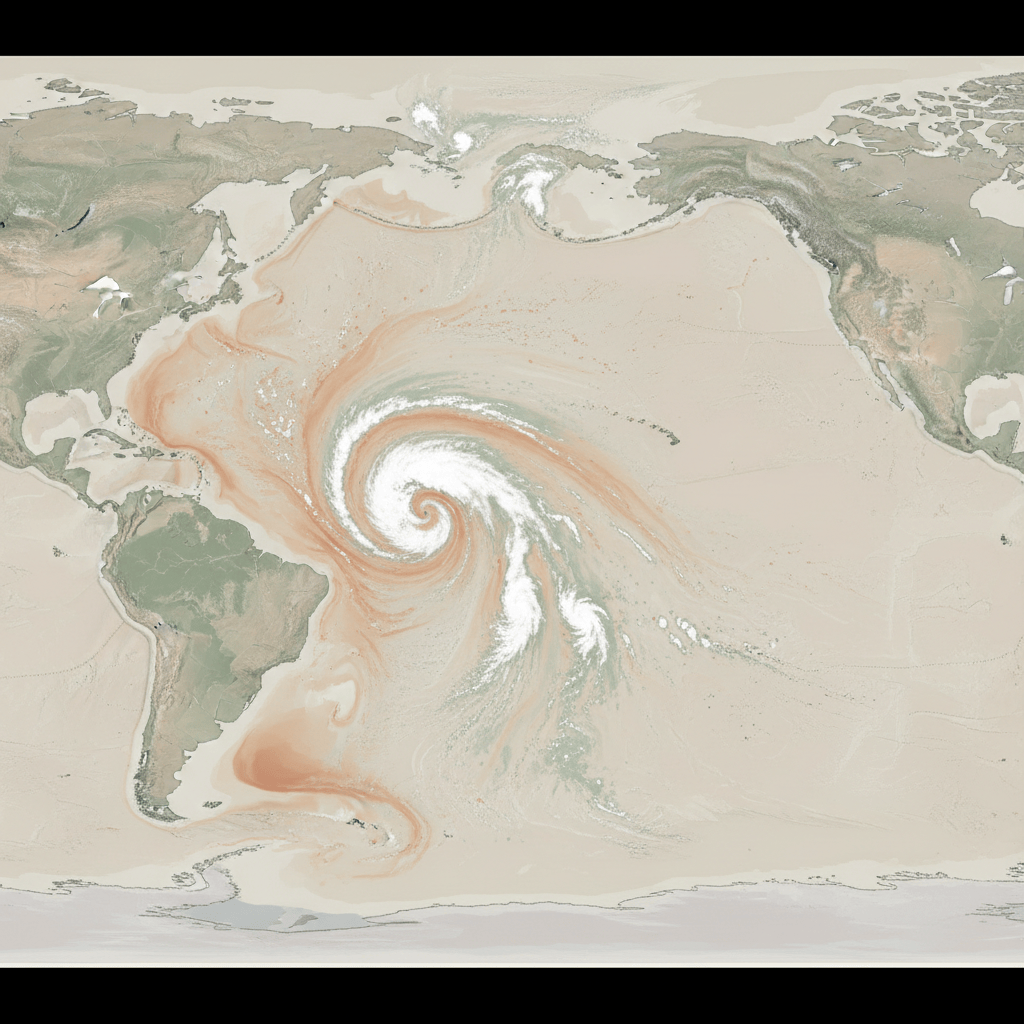 Visualización climática de un episodio intenso de El Niño en el Pacífico