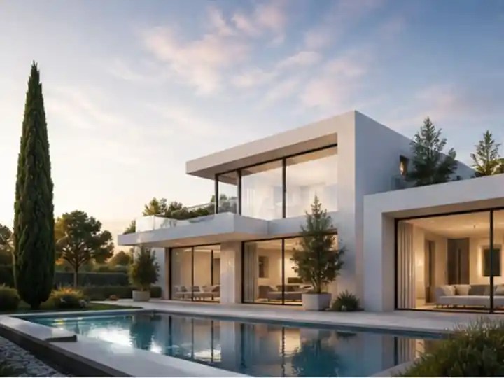 Vivienda contemporánea luminosa con arquitectura limpia, imagen para la sección Inmobiliaria de DIDISELOP