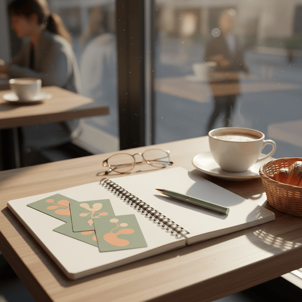 Cuaderno abierto en una mesa, imagen para la píldora lingüística diaria en inglés.